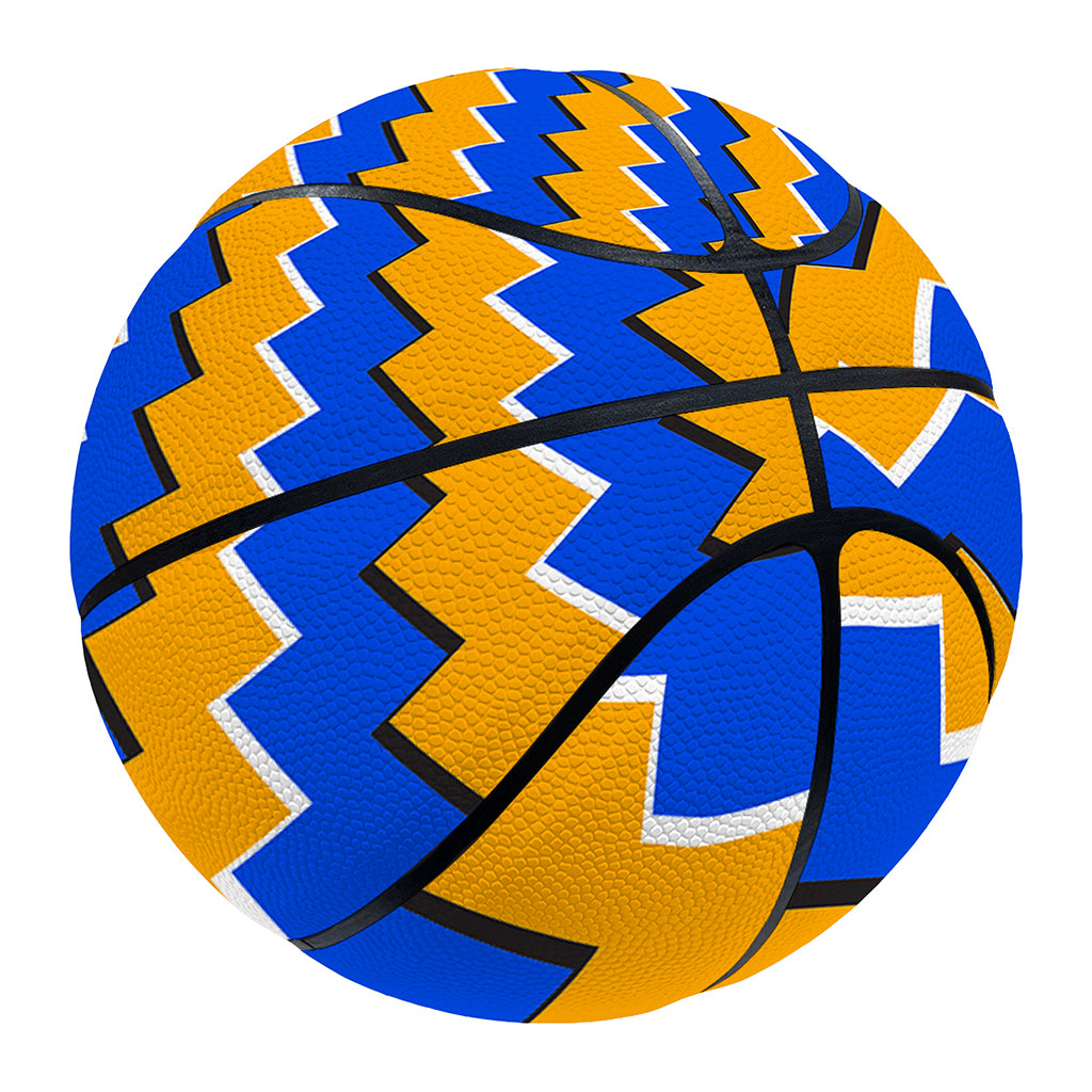 Yellow Spiral Moving Optical Illusion Basketball