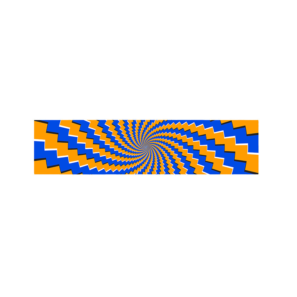 Yellow Spiral Moving Optical Illusion Bed Runner