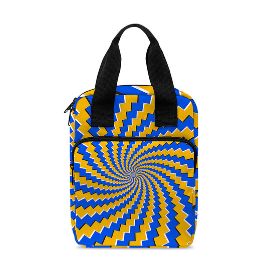 Yellow Spiral Moving Optical Illusion Bible Tote Bag