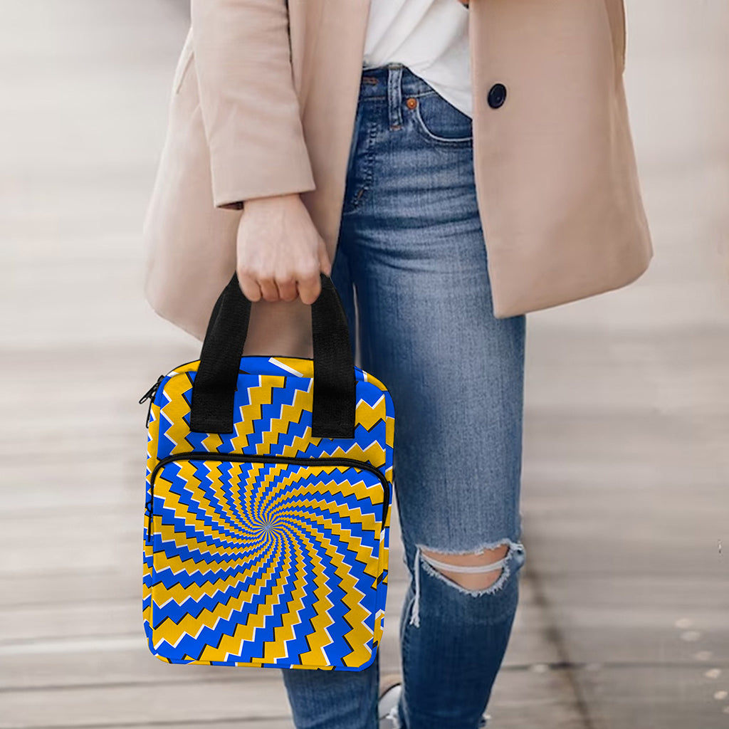 Yellow Spiral Moving Optical Illusion Bible Tote Bag