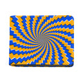 Yellow Spiral Moving Optical Illusion Bifold Wallet
