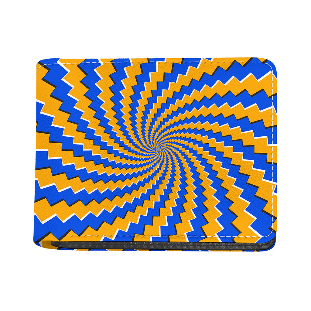 Yellow Spiral Moving Optical Illusion Bifold Wallet