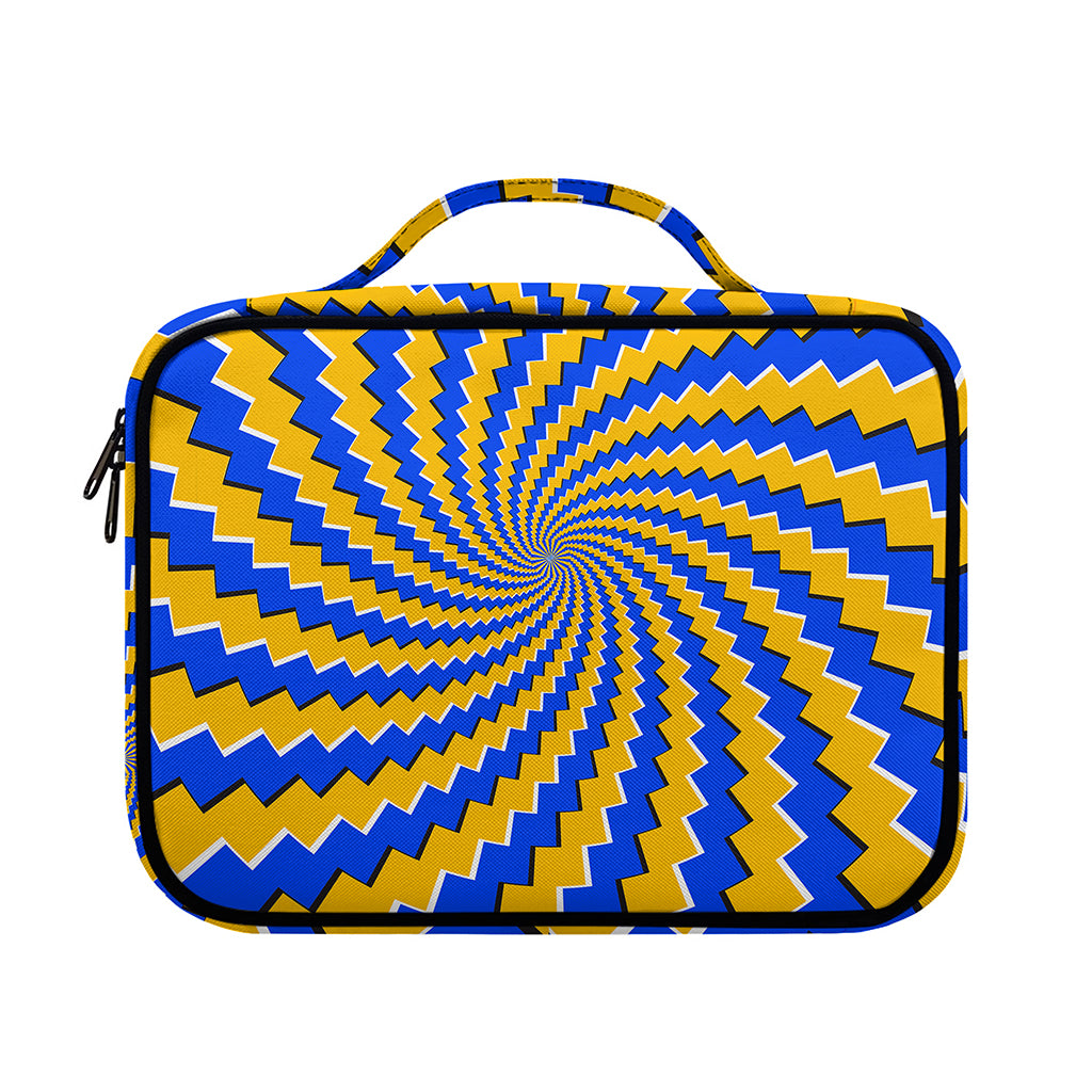 Yellow Spiral Moving Optical Illusion Briefcase Bible Bag