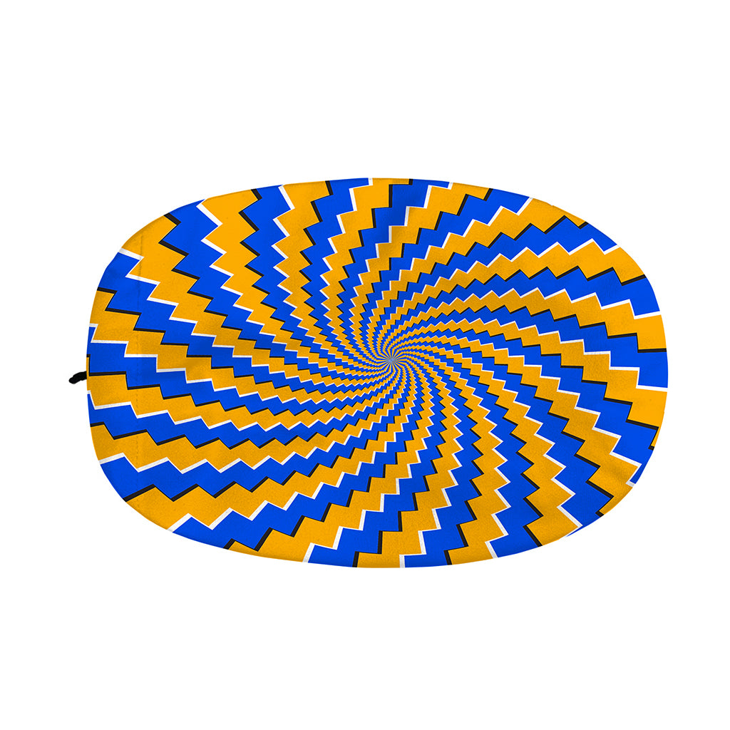 Yellow Spiral Moving Optical Illusion Car Side Mirror Covers