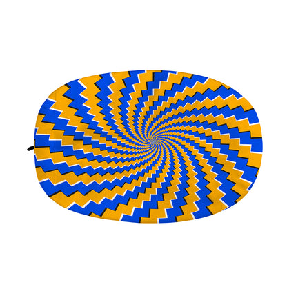 Yellow Spiral Moving Optical Illusion Car Side Mirror Covers