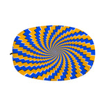 Yellow Spiral Moving Optical Illusion Car Side Mirror Covers