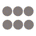 Yellow Spiral Moving Optical Illusion Coaster Set