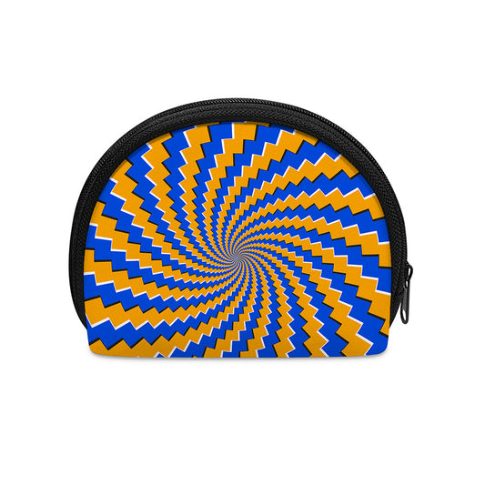 Yellow Spiral Moving Optical Illusion Coin Purse