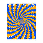 Yellow Spiral Moving Optical Illusion Curtain