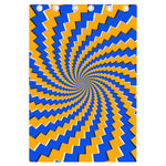 Yellow Spiral Moving Optical Illusion Curtain