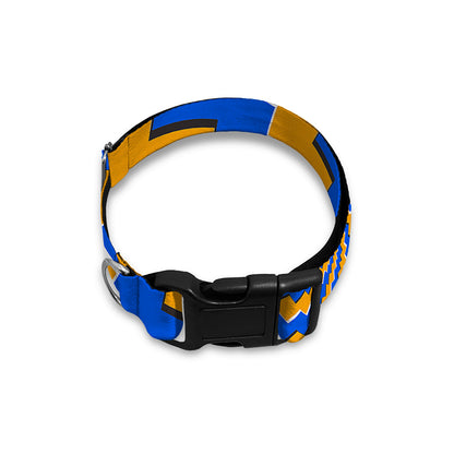 Yellow Spiral Moving Optical Illusion Dog Collar