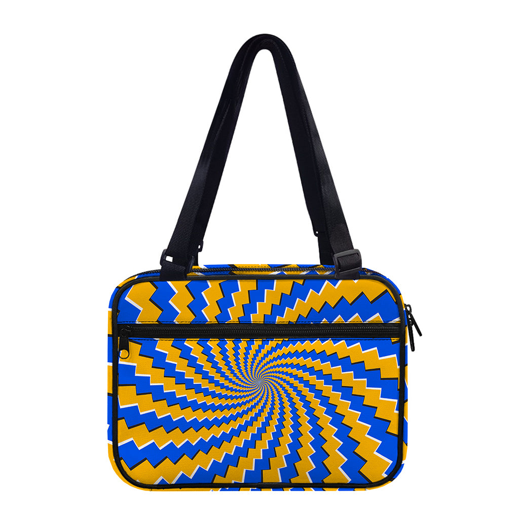 Yellow Spiral Moving Optical Illusion Double Strap Bible Bag