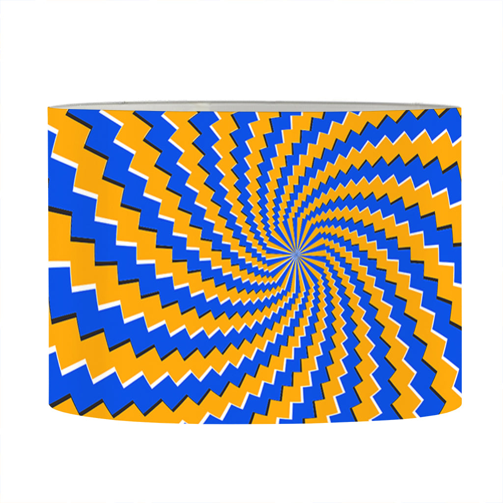 Yellow Spiral Moving Optical Illusion Drum Lamp Shade