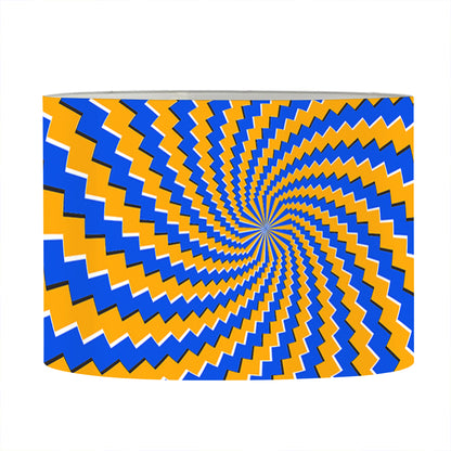 Yellow Spiral Moving Optical Illusion Drum Lamp Shade