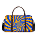 Yellow Spiral Moving Optical Illusion Duffel Bag