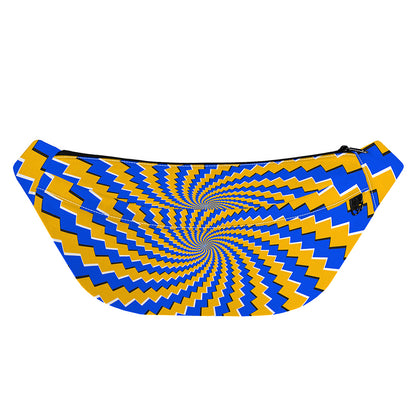 Yellow Spiral Moving Optical Illusion Fanny Pack