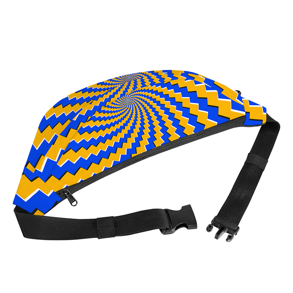Yellow Spiral Moving Optical Illusion Fanny Pack