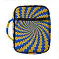 Yellow Spiral Moving Optical Illusion Front Pocket Bible Bag