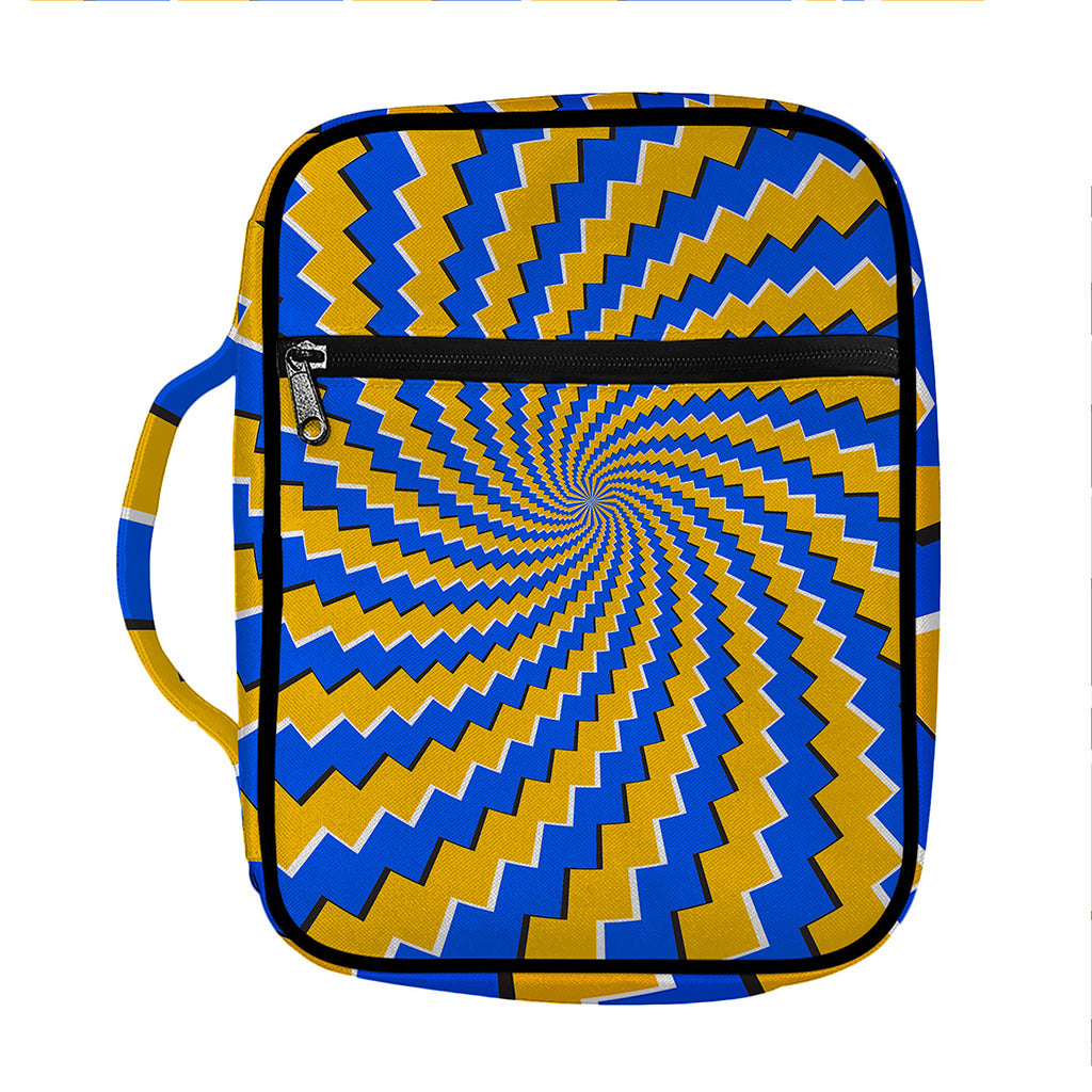 Yellow Spiral Moving Optical Illusion Front Pocket Bible Bag