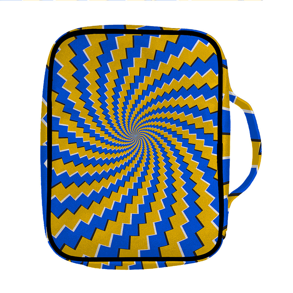 Yellow Spiral Moving Optical Illusion Front Pocket Bible Bag