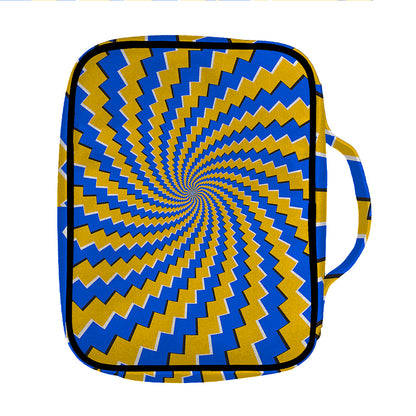 Yellow Spiral Moving Optical Illusion Front Pocket Bible Bag