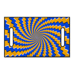 Yellow Spiral Moving Optical Illusion Golf Cart Seat Cover