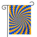 Yellow Spiral Moving Optical Illusion House Flag
