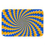 Yellow Spiral Moving Optical Illusion Indoor Door Mat
