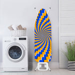 Yellow Spiral Moving Optical Illusion Ironing Board Cover