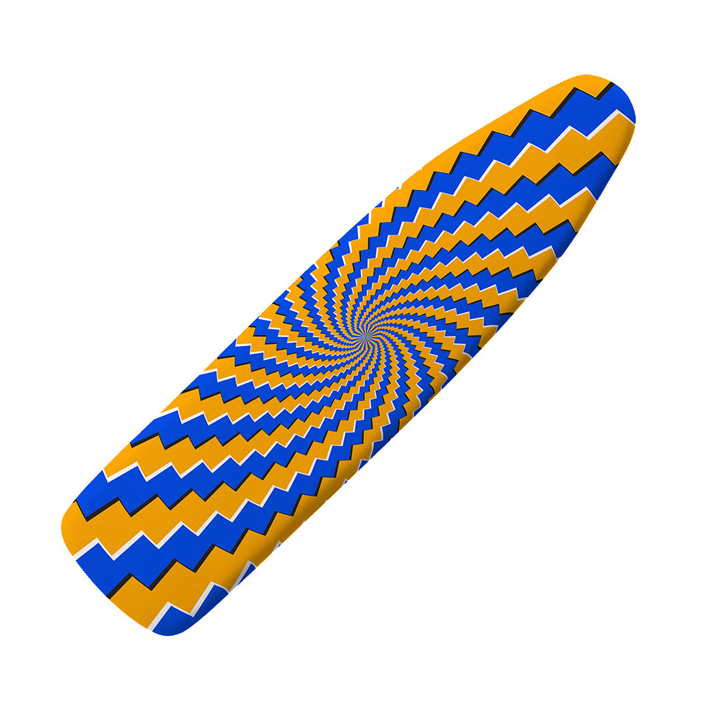 Yellow Spiral Moving Optical Illusion Ironing Board Cover
