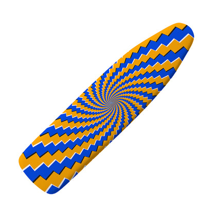 Yellow Spiral Moving Optical Illusion Ironing Board Cover
