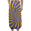 Yellow Spiral Moving Optical Illusion Lantern Pants