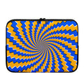 Yellow Spiral Moving Optical Illusion Laptop Sleeve