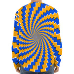 Yellow Spiral Moving Optical Illusion Long Sleeve Baseball Jersey