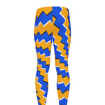 Yellow Spiral Moving Optical Illusion Men's leggings