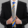 Yellow Spiral Moving Optical Illusion Necktie