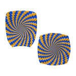 Yellow Spiral Moving Optical Illusion Office Chair Cover
