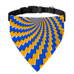 Yellow Spiral Moving Optical Illusion Over The Collar Dog Bandana