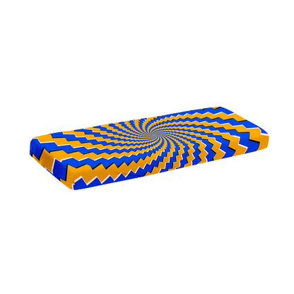 Yellow Spiral Moving Optical Illusion Piano Keyboard Cover
