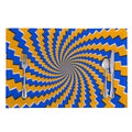 Yellow Spiral Moving Optical Illusion Placemat