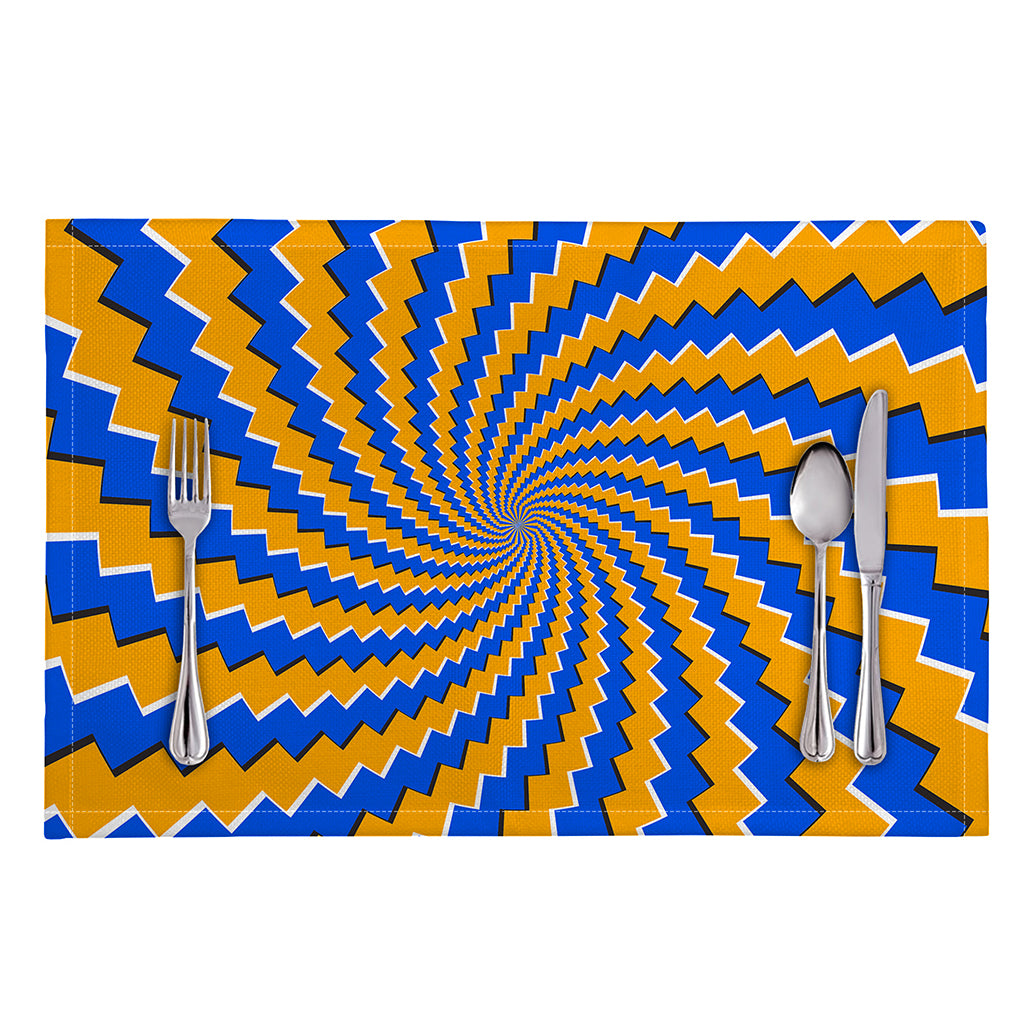 Yellow Spiral Moving Optical Illusion Placemat