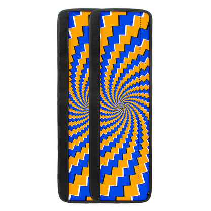 Yellow Spiral Moving Optical Illusion Refrigerator Handle Covers