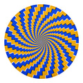 Yellow Spiral Moving Optical Illusion Round Blanket