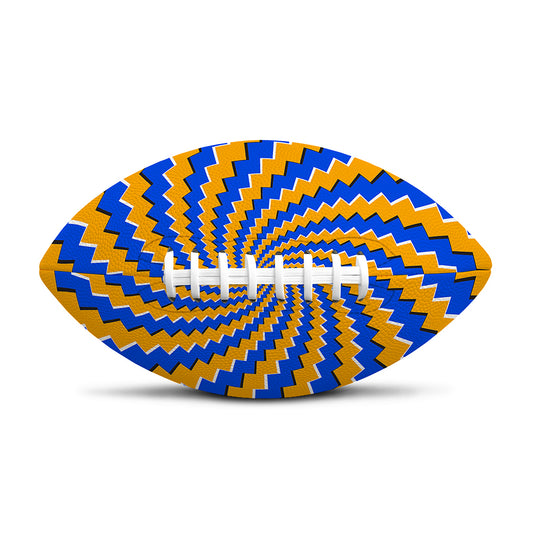 Yellow Spiral Moving Optical Illusion Rugby Ball