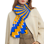 Yellow Spiral Moving Optical Illusion Scarf