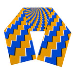 Yellow Spiral Moving Optical Illusion Scarf