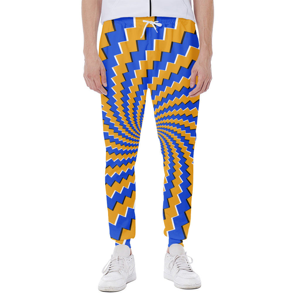 Yellow Spiral Moving Optical Illusion Scuba Joggers