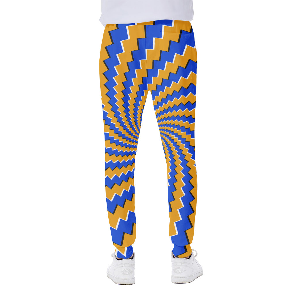 Yellow Spiral Moving Optical Illusion Scuba Joggers