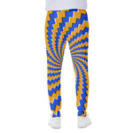 Yellow Spiral Moving Optical Illusion Scuba Joggers