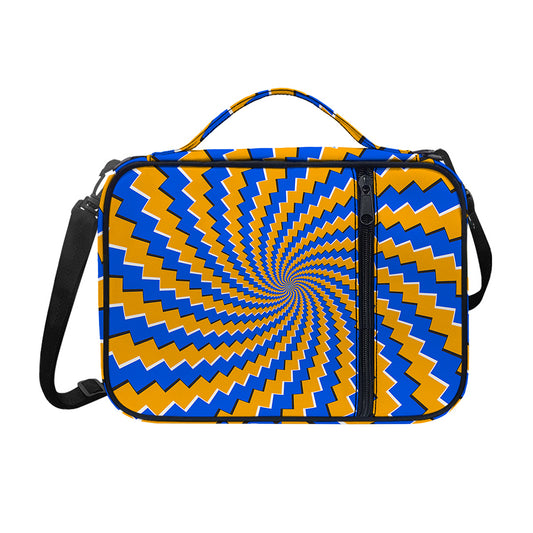 Yellow Spiral Moving Optical Illusion Shoulder Strap Bible Bag